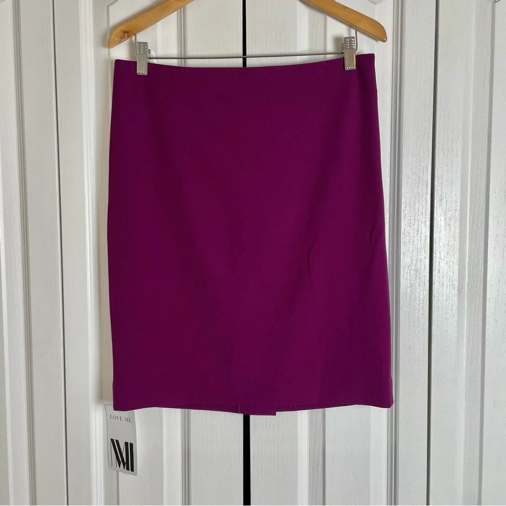NWT MM Lafleur Noho Skirt Women’s 8 Deep Plum Purple Straight Pencil Corporate - Picture 3 of 15